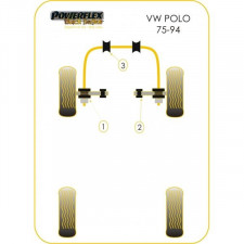 Silent-block Powerflex Black Trapecio Delantero Volkswagen Polo (2 Piezas)