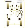 Silent-block Powerflex Black Barra Estabilizadora Oeillet Trapecio Volkswagen Polo 6 (2 Piezas)