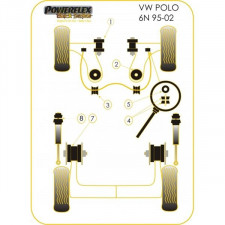 Silent-block Powerflex Black Trapecio Delantero Volkswagen Polo MK4 (2 Piezas)