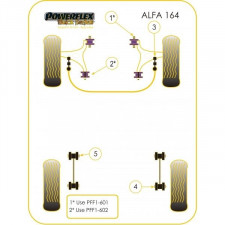 Silent-block Powerflex Black Trapecio Trasero Alfa Romeo 164 + TS (2 Piezas)