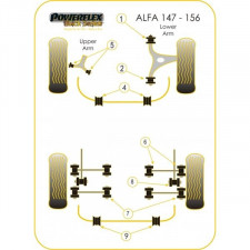Silent-block Powerflex Black Barra Estabilizadora Alfa Romeo 147 / 156 / GT 14mm (2 Piezas)