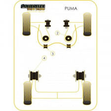 Silent-block Powerflex Black Trapecio Trasero Ford Puma / Ford Fiesta MK4 (2 Piezas)