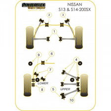 Silent-block Powerflex Black Trapecio Trasero Nissan S14 (4 Piezas)
