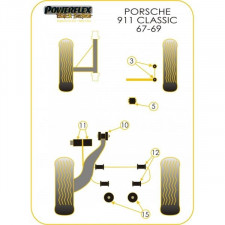 Silent-block Powerflex Black Trapecio Trasero Porsche 911 1977 - 1986 (2 Piezas)