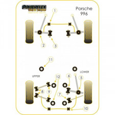 Silent-block Powerflex Black Subchassis Motor Porsche 996 1997-2005 (2 Piezas)