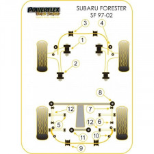 Silent-block Powerflex Black Barra Estabilizadora Trasera Subaru Connex (4 Piezas)