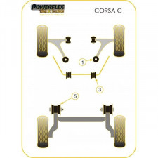 Silent-block Powerflex Black Trapecio Trasero Opel Corsa C (2 Piezas)