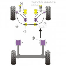 Silent-block Powerflex Brazo Delantero Fiat Uno 1983-1995 (2 Piezas)
