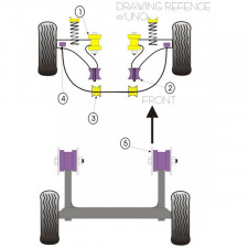 Silent-block Powerflex Trapecio Delantero Fiat Uno (2 Piezas)