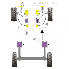 Silent-block Powerflex Trapecio Trasero Fiat Uno (2 Piezas)