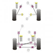 Silent-block Powerflex Traseiro Powerflex Traseiro Ford Fiesta MK1 / MK2 (4 peças)