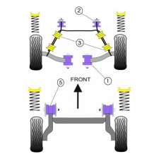 Silent-block Powerflex Trapecio Delantero Opel Corsa (2 Piezas)