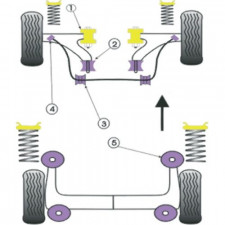 Silent Bloc Powerflex Braço Traseiro Citroën AX Diesel/Gasolina 12 mm (4 Peças)