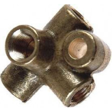 Conexión de 4 salidas hembra, giro 3/8x24, cromado