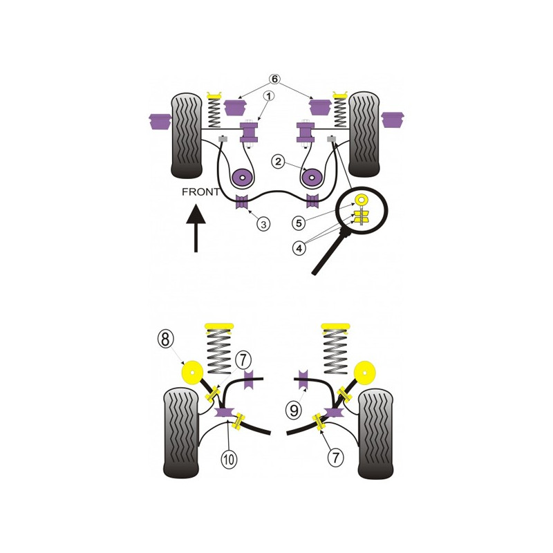 Silent-block Powerflex Braço de suspensão traseiro G60 (2 peças)Array