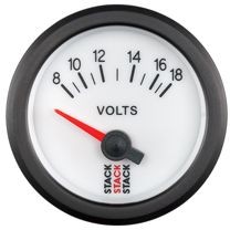 Manómetro de pressão Voltímetro de pilha 8-18 volts Elétrico BrancoArray