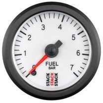 Manómetro de pilha Pressão da gasolina 0-7 Bars Pro Electric BrancoArray