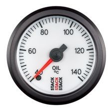 Manómetro Stack Temperatura de Aceite 60-140°C 10x100 Pro Eléctrico Blanco
