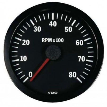 Cuentarrevoluciones VDO 8000 RPM Diámetro 100 Fondo Negro 4 / 6 / 8 Cilindros Diesel / Gasolina