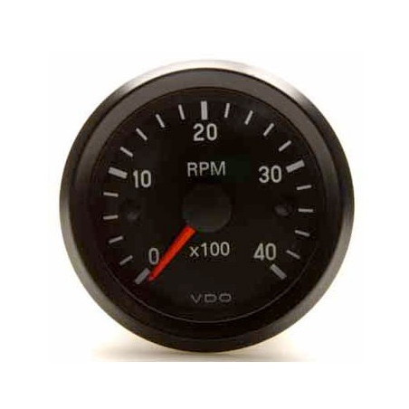 Cuentarrevoluciones VDO 4000 RPM Diámetro 52 Fondo Negro Diesel
