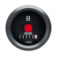 Indicador de Horas VDO Diámetro 52 12V Fondo Negro Contador De Horas
