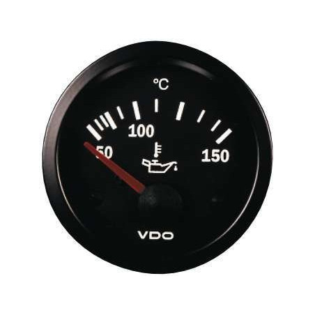 Manómetro VDO Temperatura Aceite 150° Vision Diámetro 52 Fondo Negro