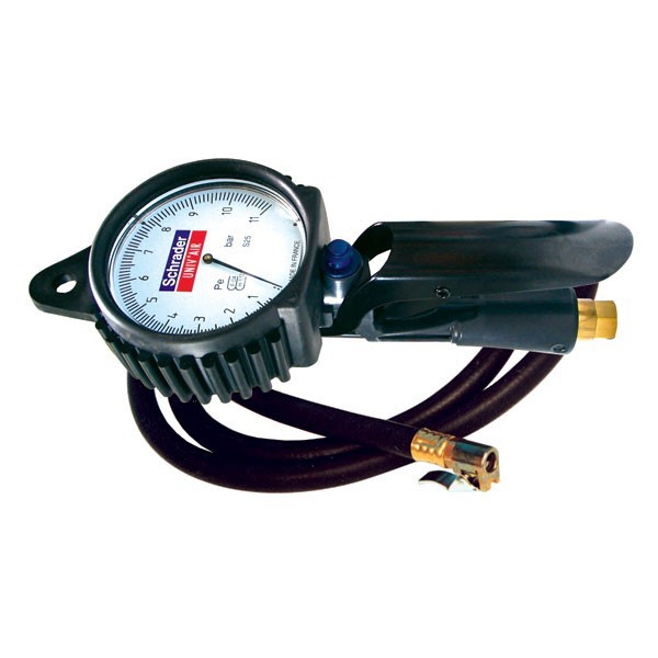 Schrader Univ'Air Medidor de pressão mecânico da bomba de ar Univ'Air 0,7-11 barArray