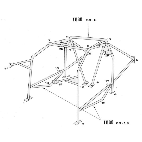Arco de segurança Sparco Lancia Delta Integrale 1987-1993 37kg ONS 418/67 - GT2i EspañaArray