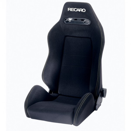 Asiento baquet Recaro Speed terciopelo negro / costuras plata
