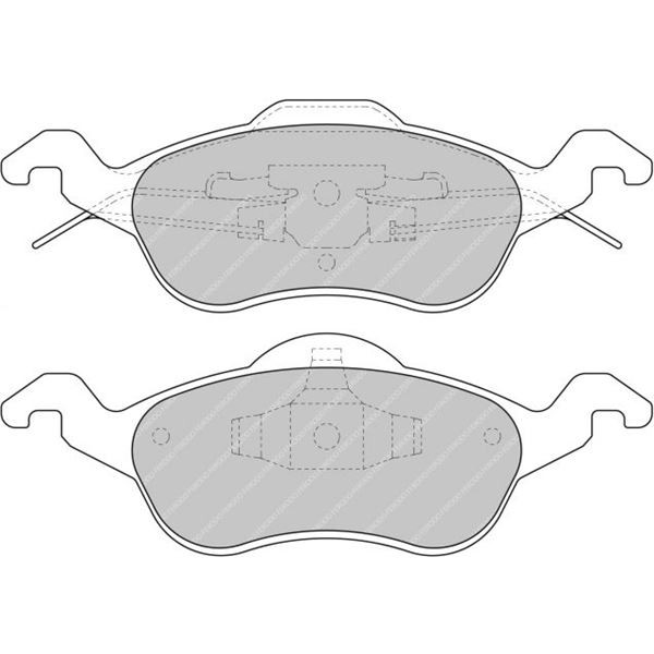 Pastilhas de travão Ferodo DS2500 Dianteiras Ford Focus 2.0 16V Depois de agosto de 1998Array