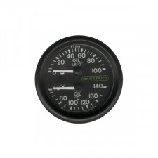 Manómetro Presión Aceite 100 PSI / Temperatura Aceite 140°C Racetech Iluminado