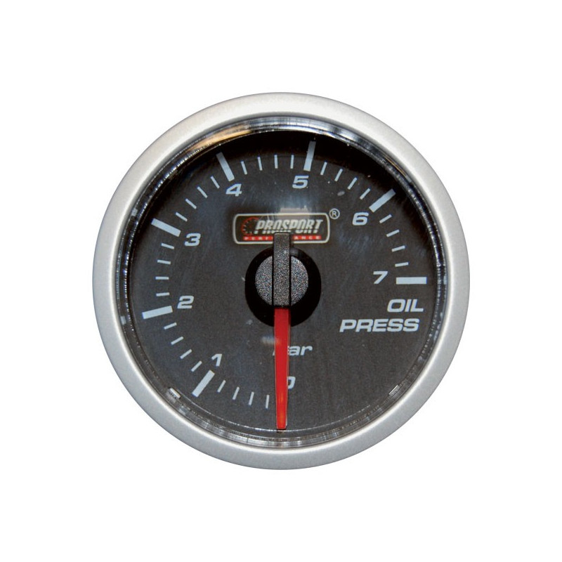Medidor de pressão Prosport Pressão do óleo Diâmetro 52mm 0 - 7 Bars + SondaArray