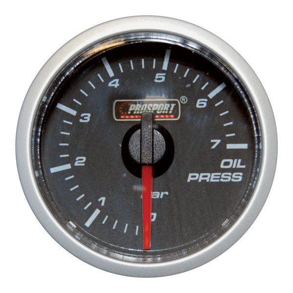 Medidor de pressão Prosport Pressão do óleo Diâmetro 52mm 0 - 7 Bars + SondaArray