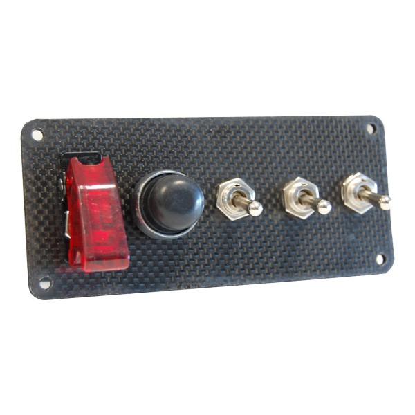 Pack Arranque 3 Accesorios Placa Carbono Genuino Interruptores + PulsadoresArray