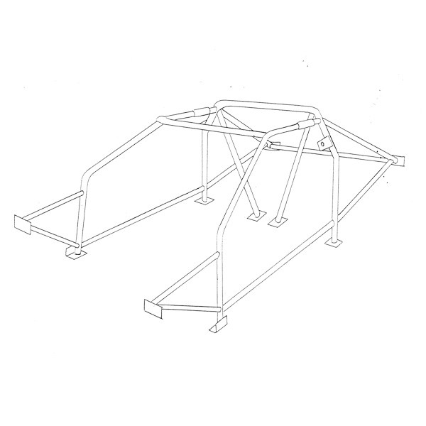 Arco de segurança Sparco Ford Escort RS 2000 1991-1996 Aparafusado ONS 450/67 - GT2i EspañaArray