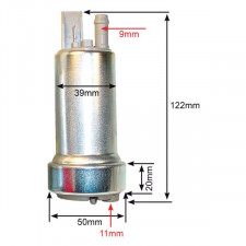 Bomba submersível WALBRO Mini 3b: 390L/h Max 7.5b: 510L/h