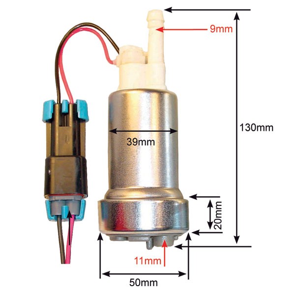 Bomba Inmersa WALBRO Sola Mini 3b: 420L/h Máximo 8.3b: 516L/hArray