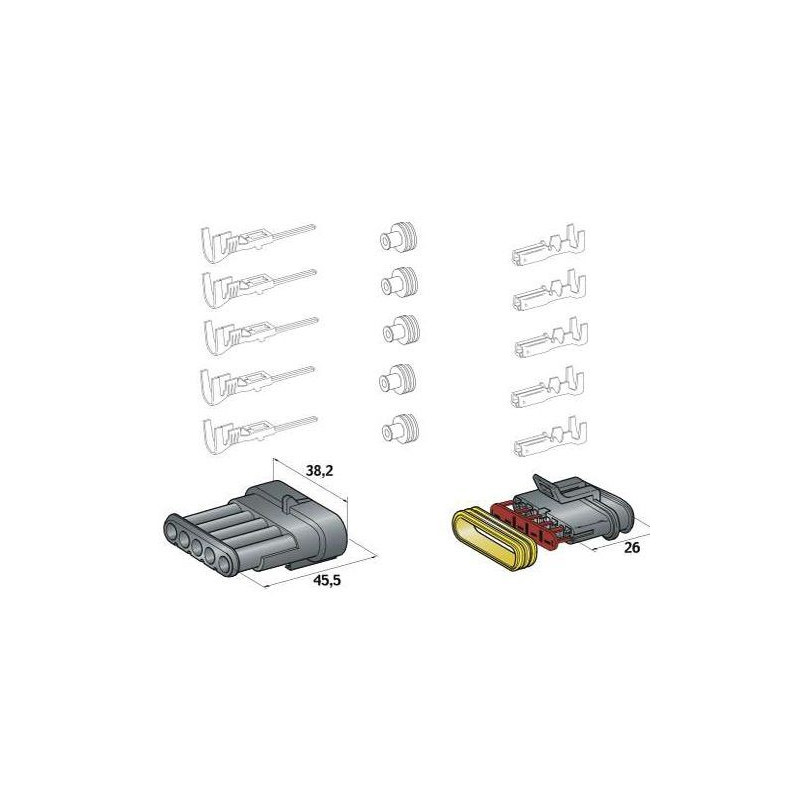 Conectores estanques de 5 pólosArray