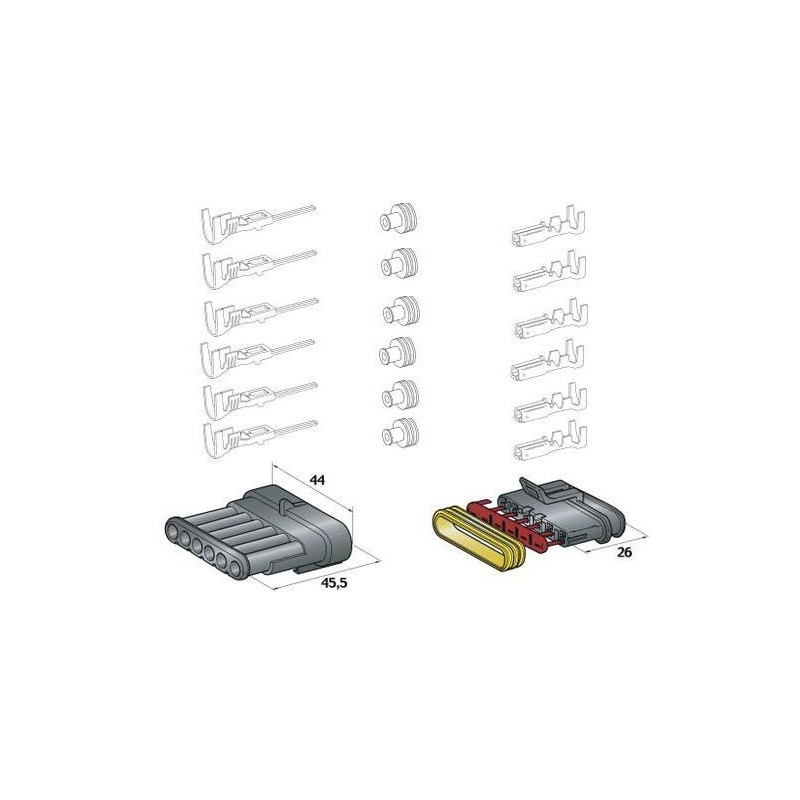 Conectores Estancos 6 PolosArray