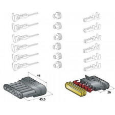 Conectores estanques de 6 pólos do tipo Superseal