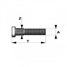 Espárrago de Rueda con Cabeza y Estriado GT2i Race & Safety para Mitsubishi 12x150mm 67mm