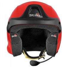 Casco Stilo Trophy DES Fibra Naranja Hans SA15