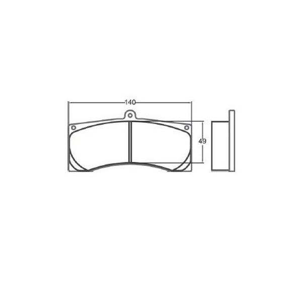 Pastilhas de travão PFC 7700 13 16mm Alcan / Wilwood / OutlawArray