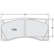 Pastillas de Freno PFC 7700 11 25mm Trasero Ferrari 458