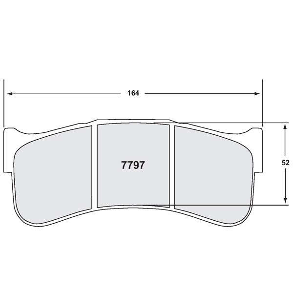 Pastilhas de travão PFC 7797 08 25 mm dianteiras Aston GT3/Audi R8 LMArray