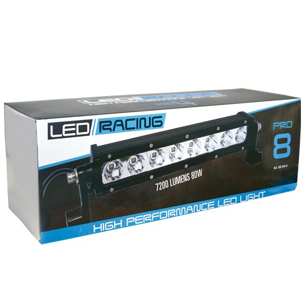 Faro LED RACING Pro SW-8 negro 8 Módulos 7200 Lumenes 80wArray