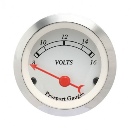 Manómetro Classic Voltímetro Prosport 52mm 8-16 Voltios