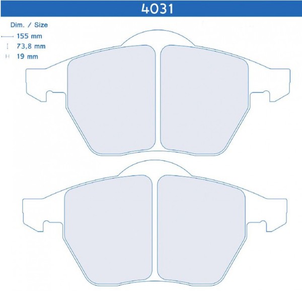 Pastilhas de travão CL Brakes RC6E Volkswagen Golf IVArray