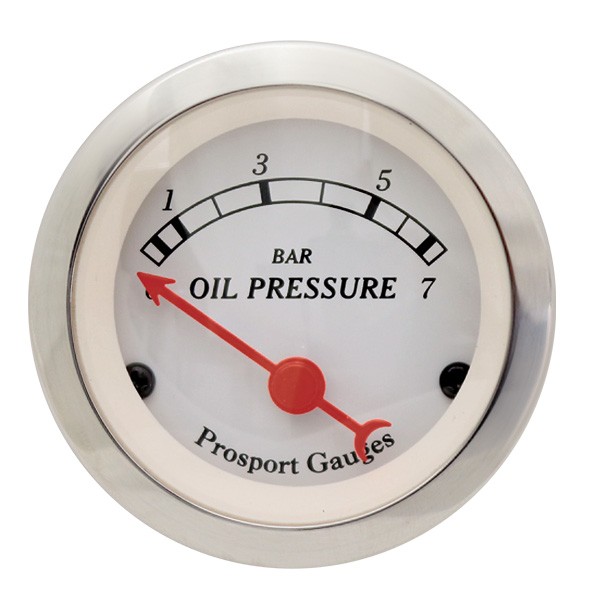 Manómetro Prosport Classic Presión de Aceite 52mm 0-100PSI con sensorArray