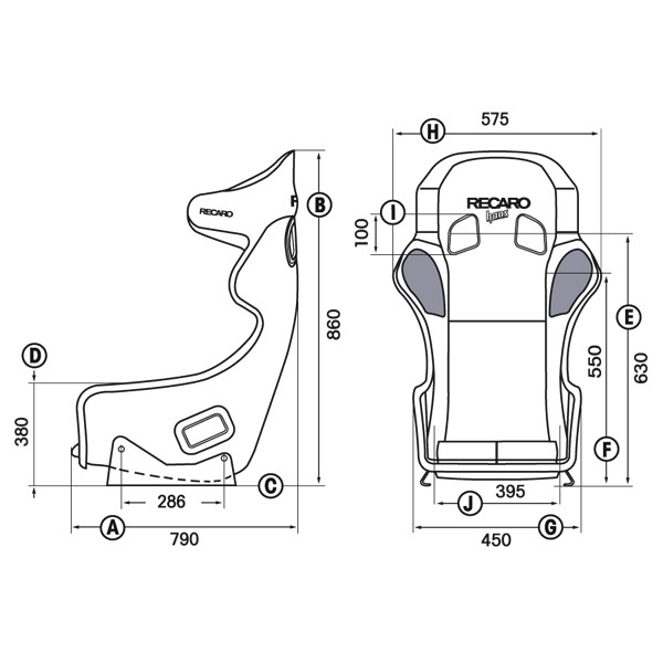 RECARO Pro Racer SPG HANS - Terciopelo Perlon NegroArray